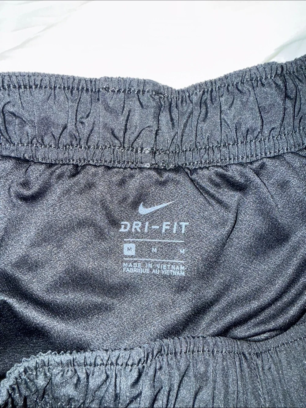 Nike Black  Athletic Shorts with White Piping